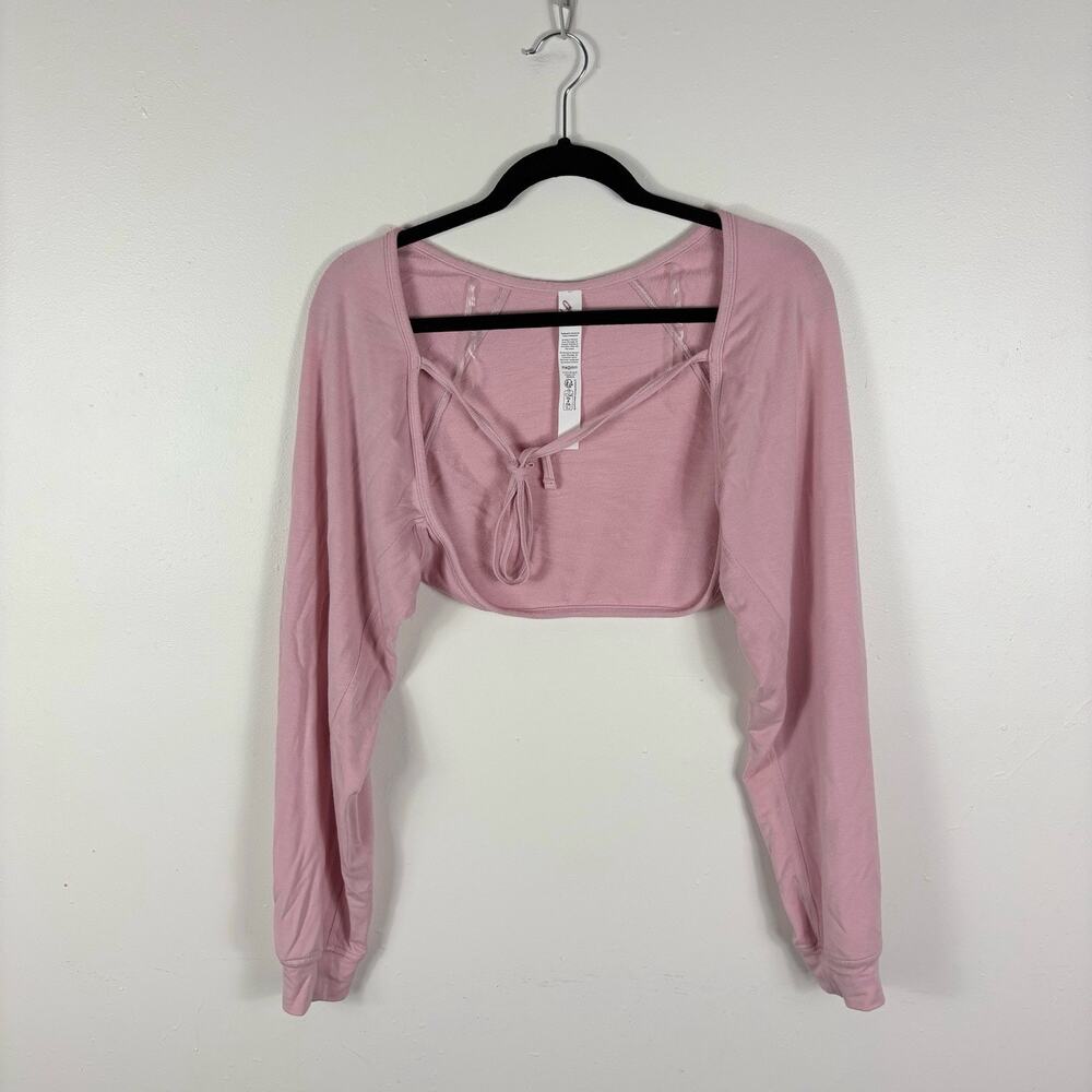Lululemon BeCalm Shrug Women’s Medium Pink Haze Dance Pilates Yoga